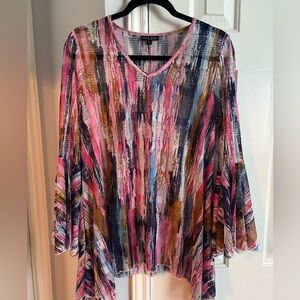 Multicolor Mesh Tunic Top